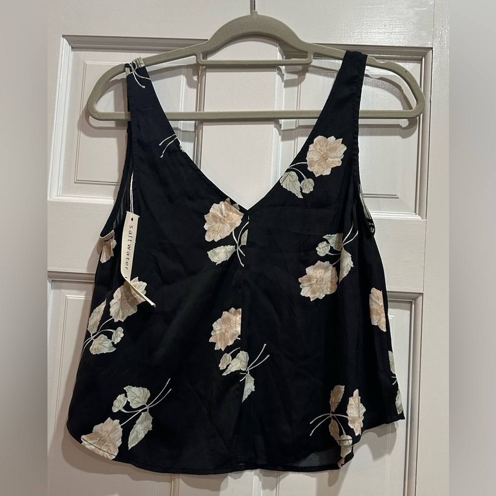 NWT Saltwater Luxe Sleeveless Blouse Floral Size Small - Picture 4 of 5